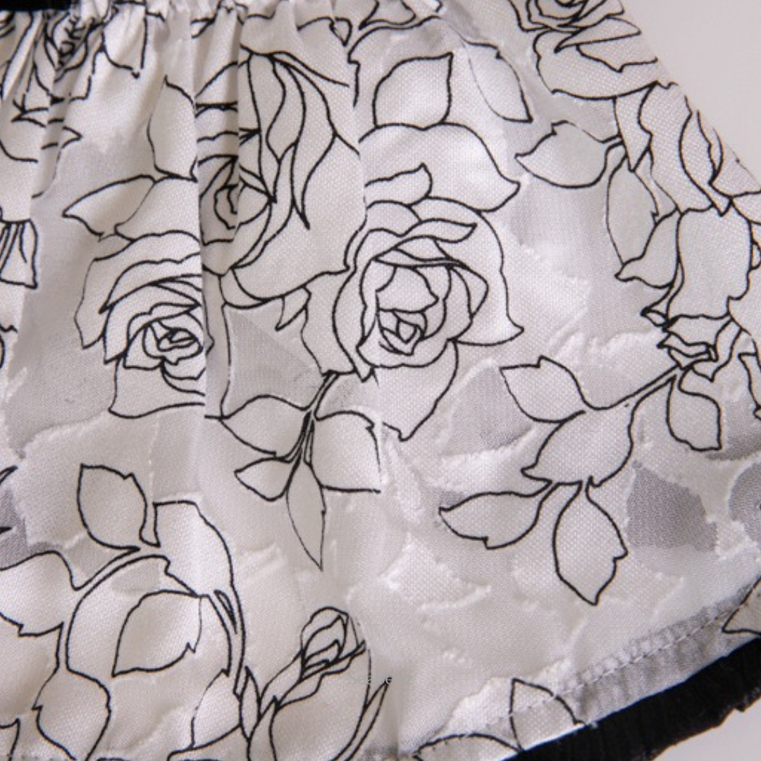 Midnight Bloom Chiffon Dress