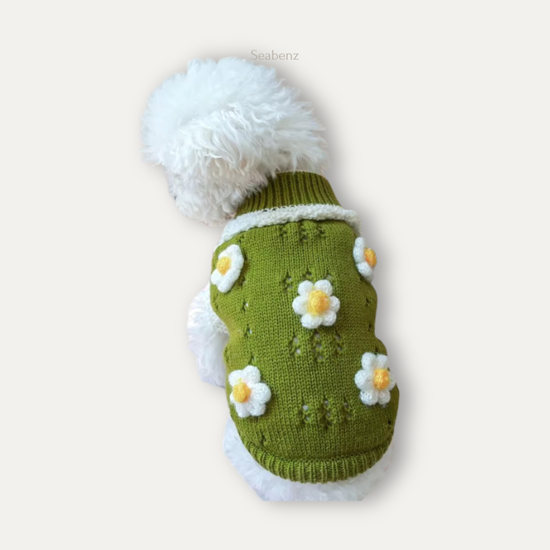 Flora Knit Pet Sweater