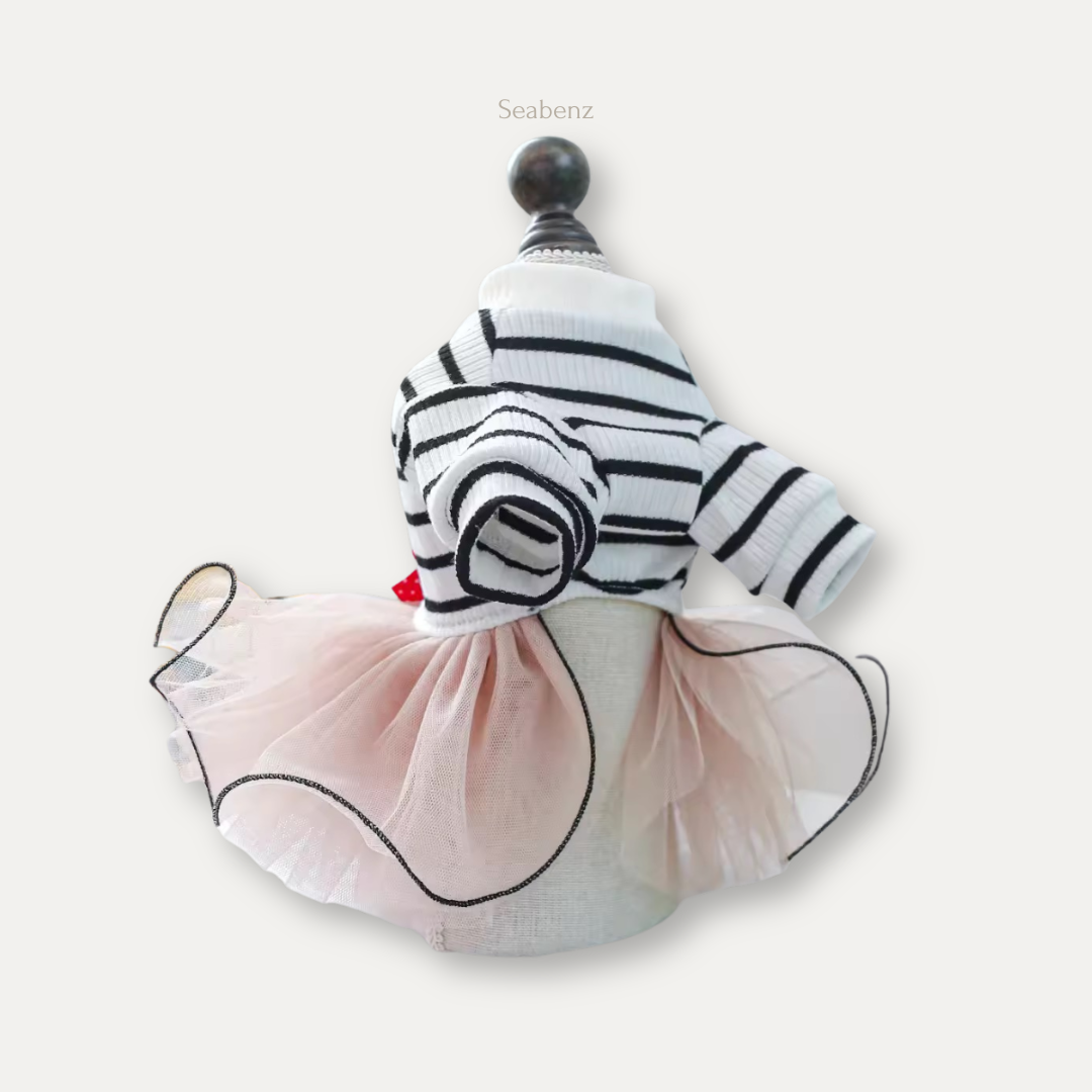 Bella Bear Striped Tutu Pet Dress