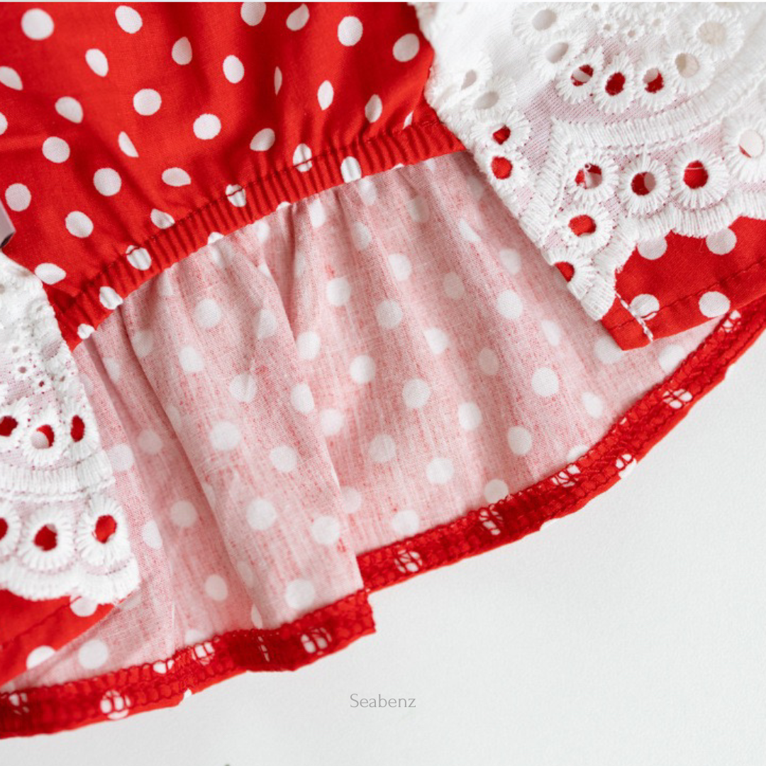 DotLace Sweetheart Dress