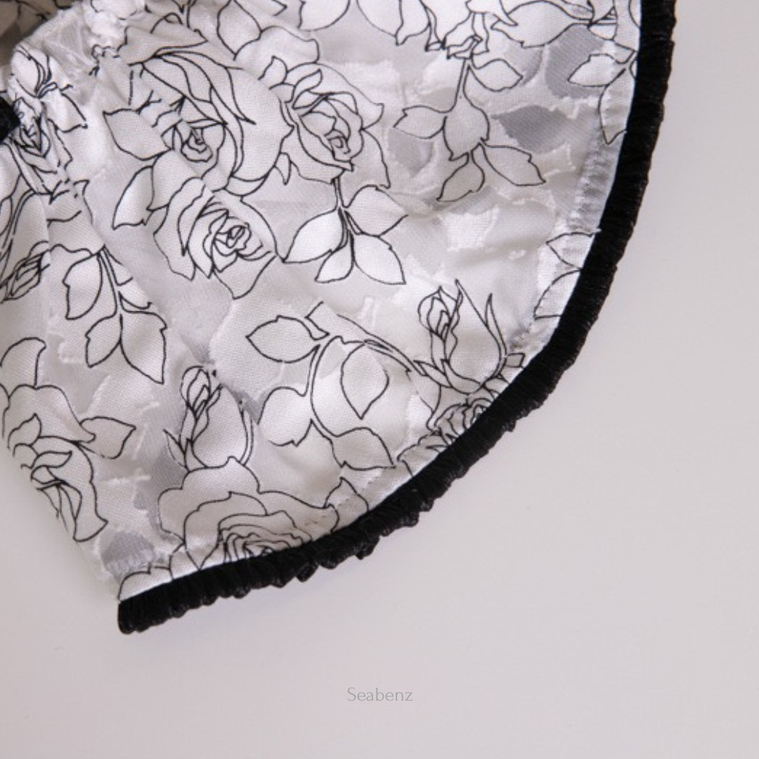 Midnight Bloom Chiffon Dress