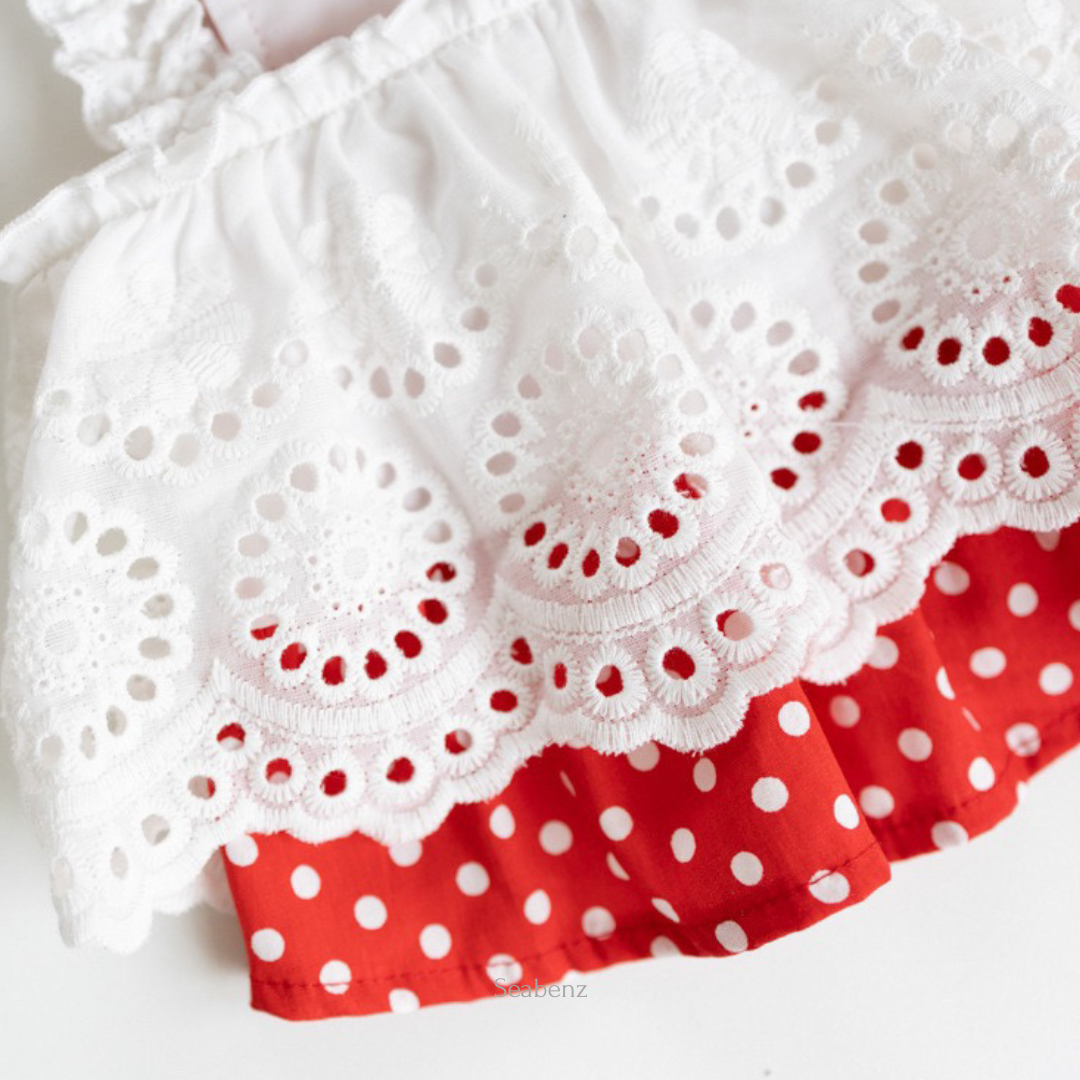 DotLace Sweetheart Dress