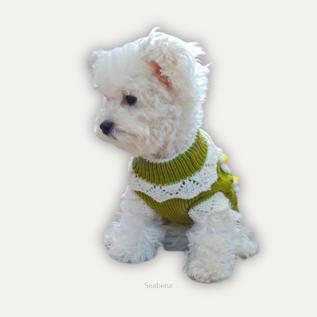 Flora Knit Pet Sweater