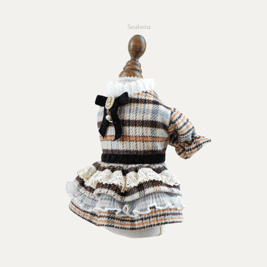 Amber Plaid Pet Dress