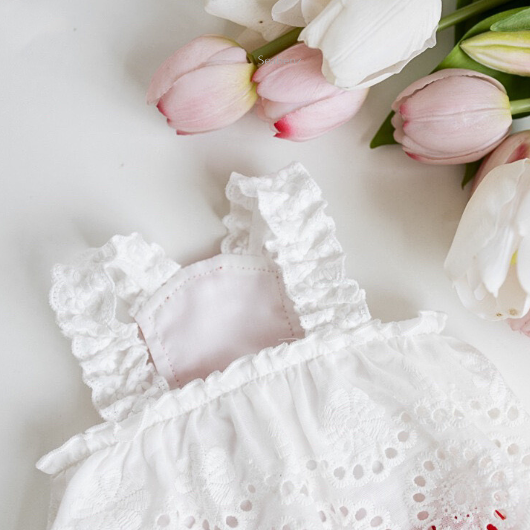 DotLace Sweetheart Dress