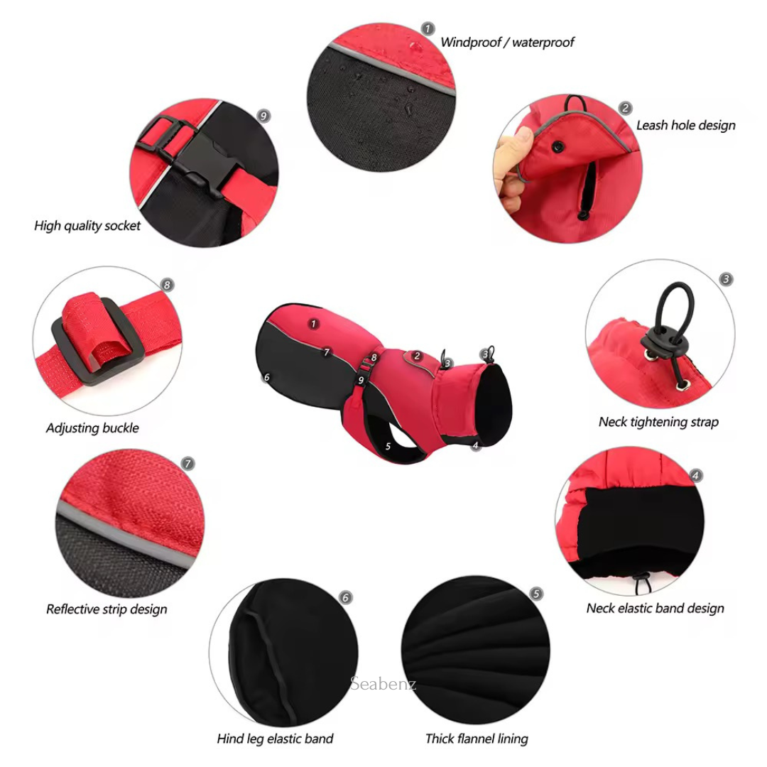 StormGuard Reflective Winter Dog Jacket