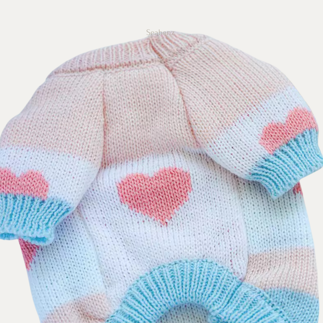 Heart Jacquard Knit Sweater