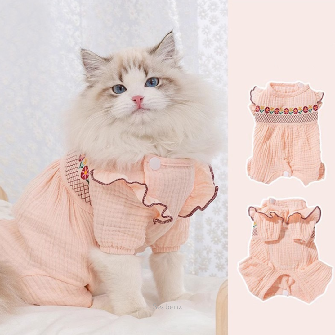 Embroidery Pink Floral Clothing