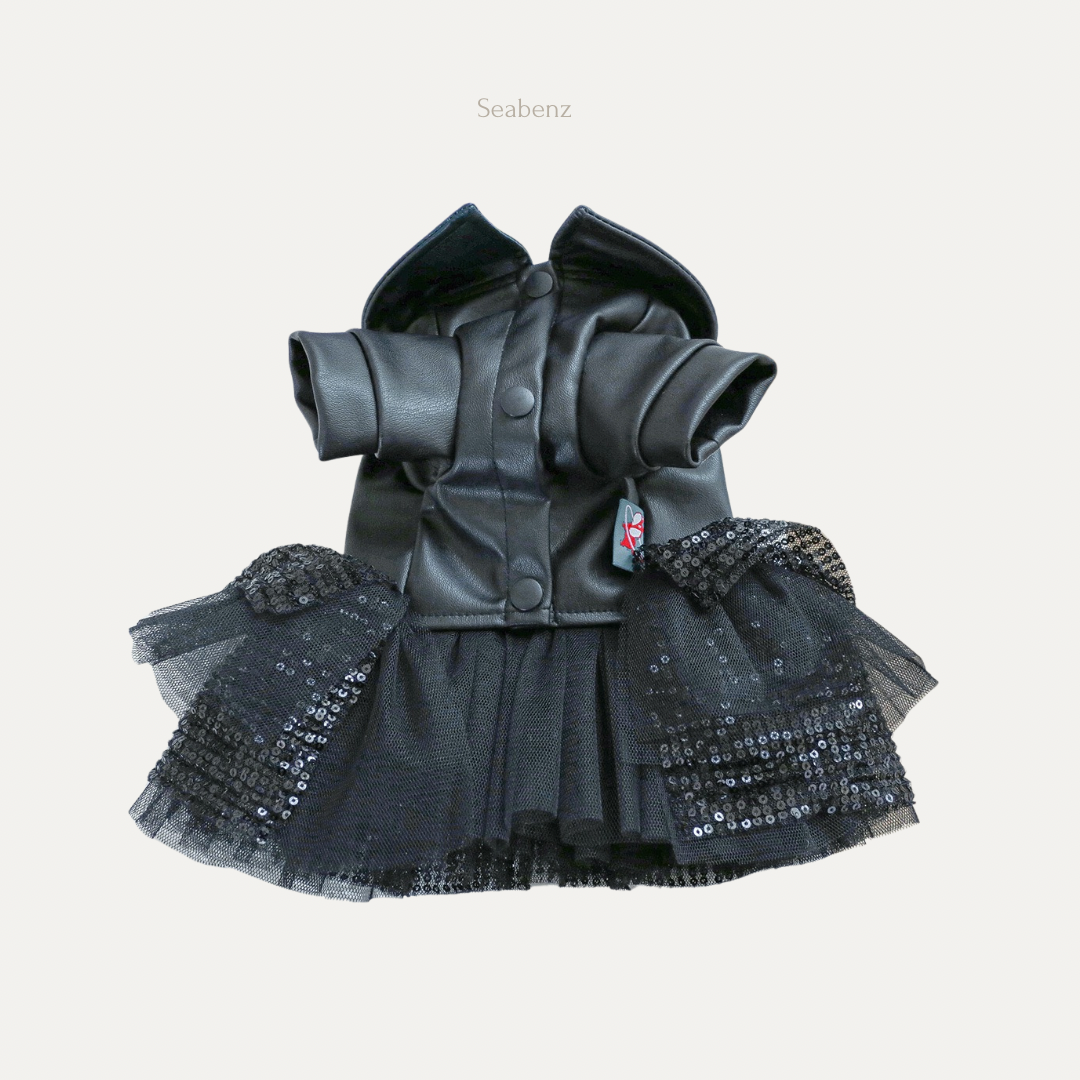 Luxe Leather Tutu Pet Coat