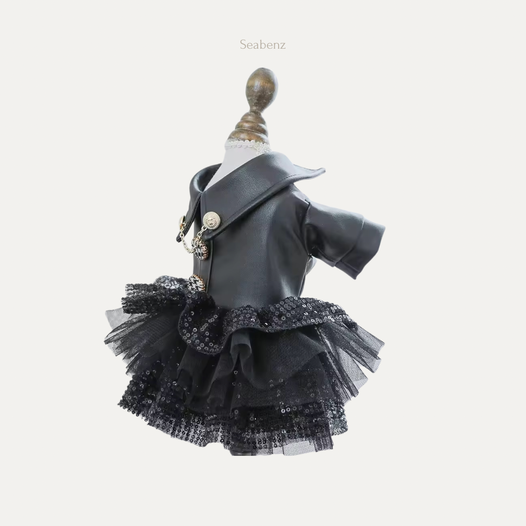 Luxe Leather Tutu Pet Coat