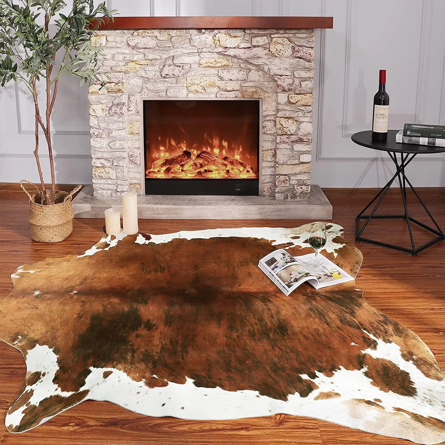 Cowhide Faux Print Rug